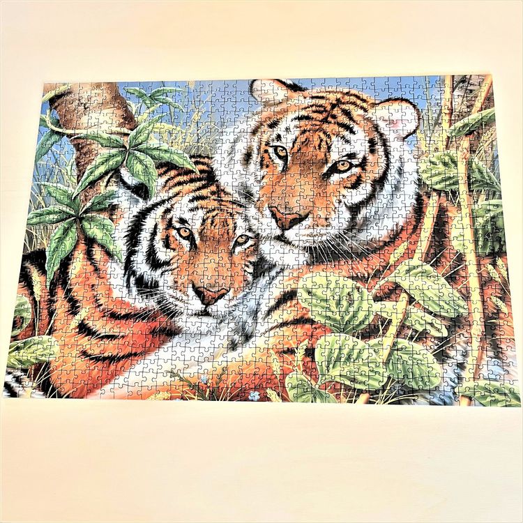 1000 Teile Neon Tiger Puzzle - Premium Holzpuzzle Für Erwachsene & Familienspaß