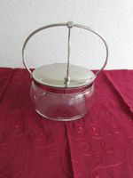 Dekorative Keksdose aus Glas mit Deckel, oval