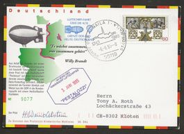 Ballon 1995 Deutschland Oberlemniz Naila Luftpost