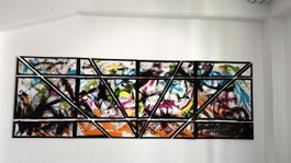 Abstraktes Wandbild, Kunstwerk, Mehrteilig, Top Zustand
