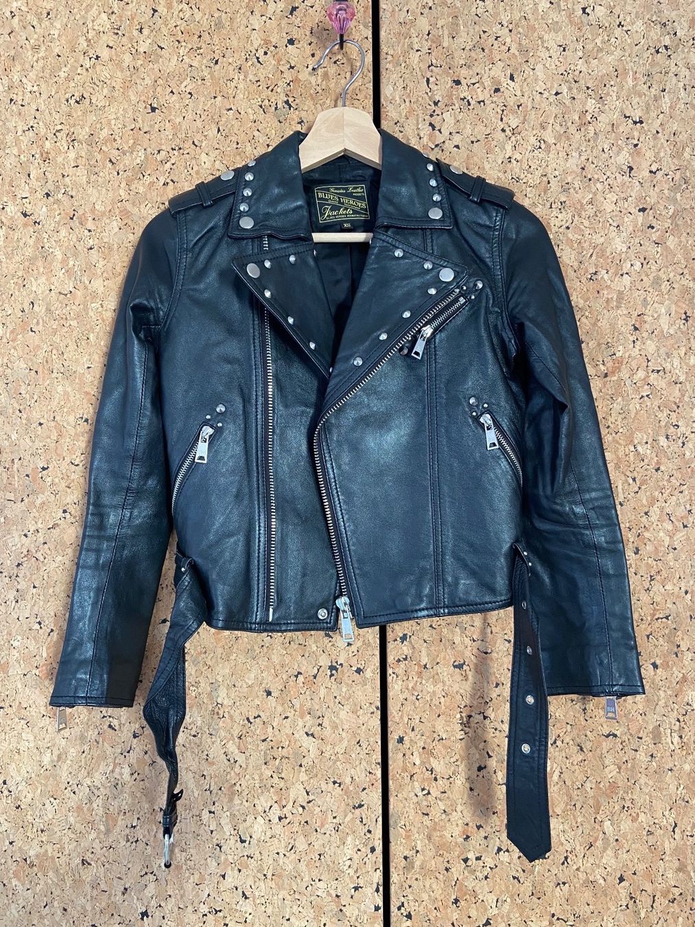 Giacche: Blue Heros schwarze Biker-Lederjacke – Usato da Wallisellen venduto da shirley10212008 3