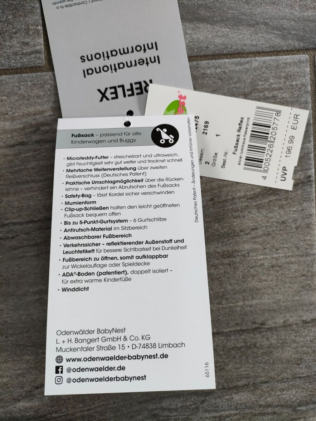 Odenwälder Schlafsäcke: Fussack Odenwalder Babynest Reflex – Gebraucht aus La Tzoumaz von Marlenev11 8