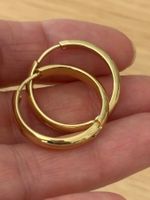 Elegante Creolen Edelstahl Ohrstecker Ohrschmuck Farbe :Gold