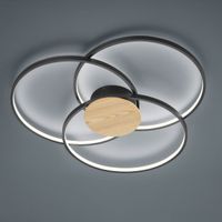 LED Deckenleuchte, Schwarz, 80 cm Ø
