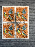 Briefmarken Pro Juventute 1970 Vögel 4er Block