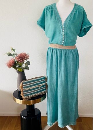 ***NEW*** Damen Outfit Jupe&Bluse 90% Baumwolle & 10% Leinen