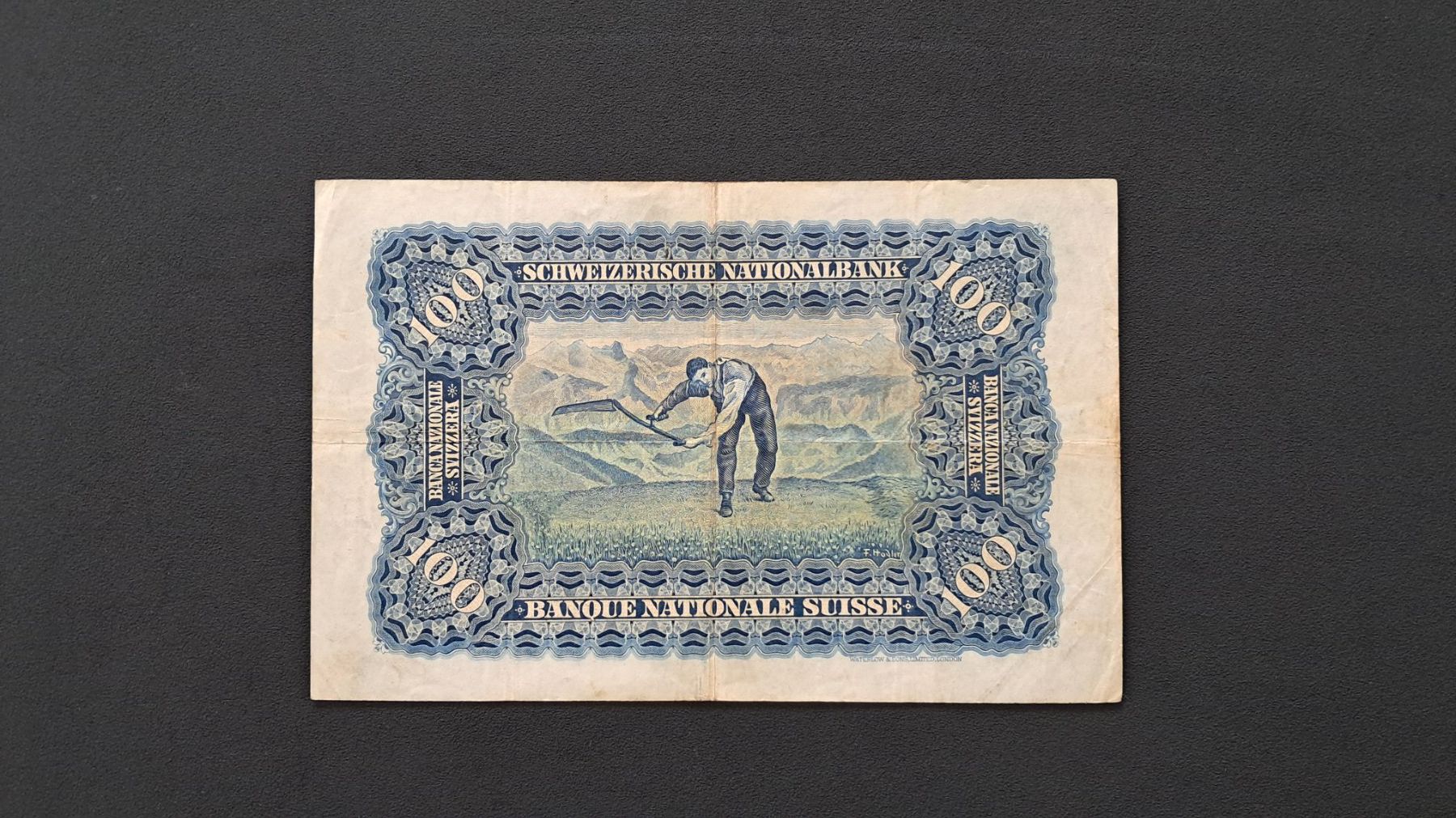 Banconote: Schweiz 100 Franken 1939 – Nuovo e nell'imballaggio originale da Lufingen venduto da E-Auktion 1