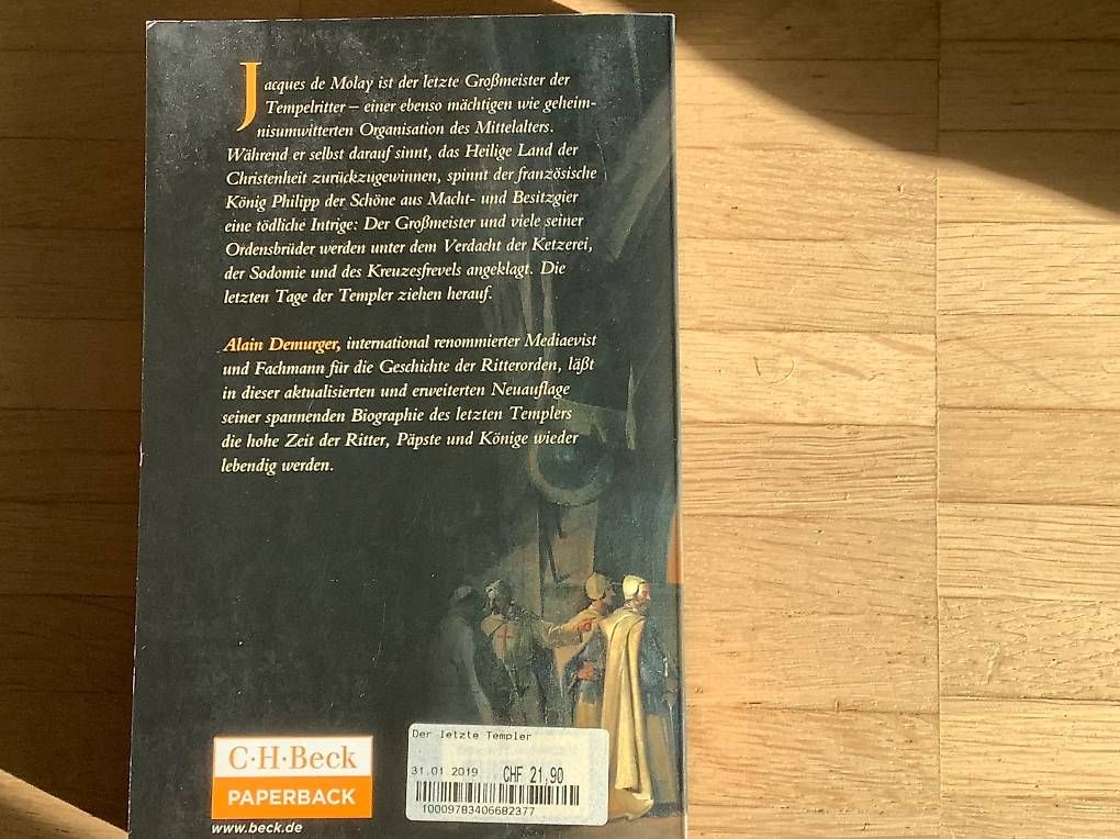 Bücher: Demurger: Der letzte Templer – Gebraucht aus Männedorf von clemenco 1