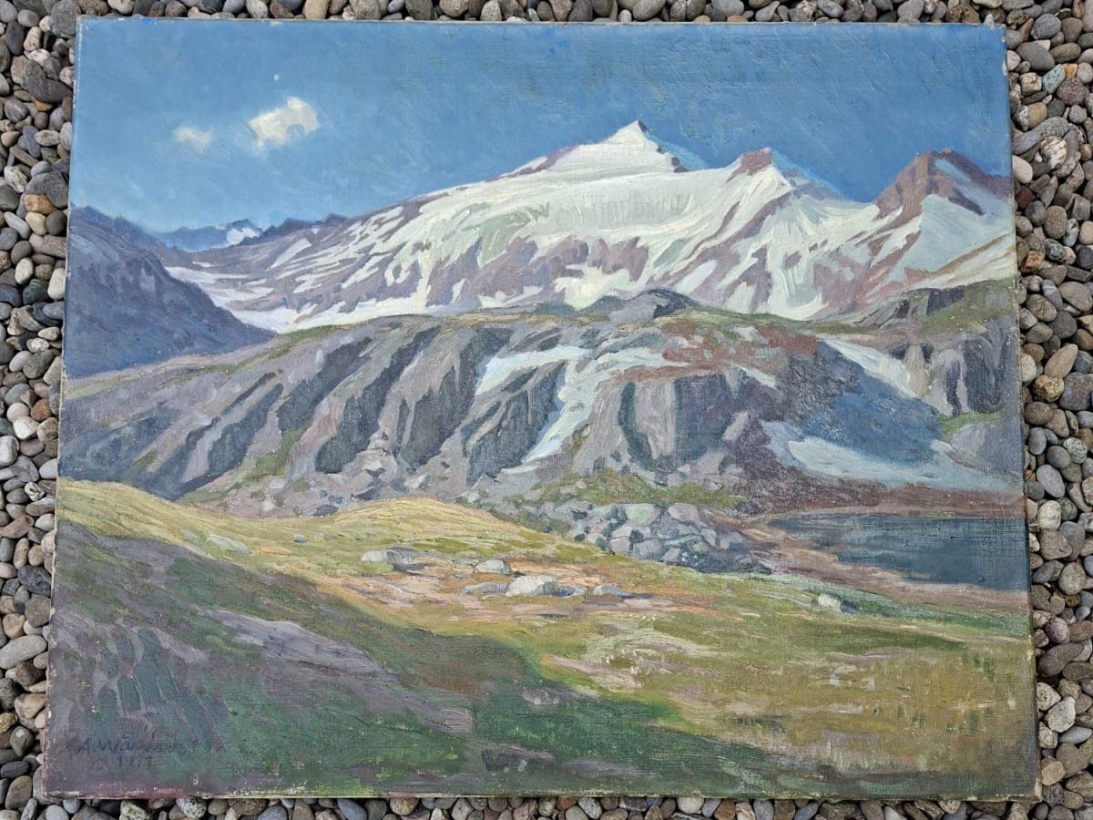 Dipinti: Altes Oelbild Berglandschaft – Usato da Trimbach venduto da stillik