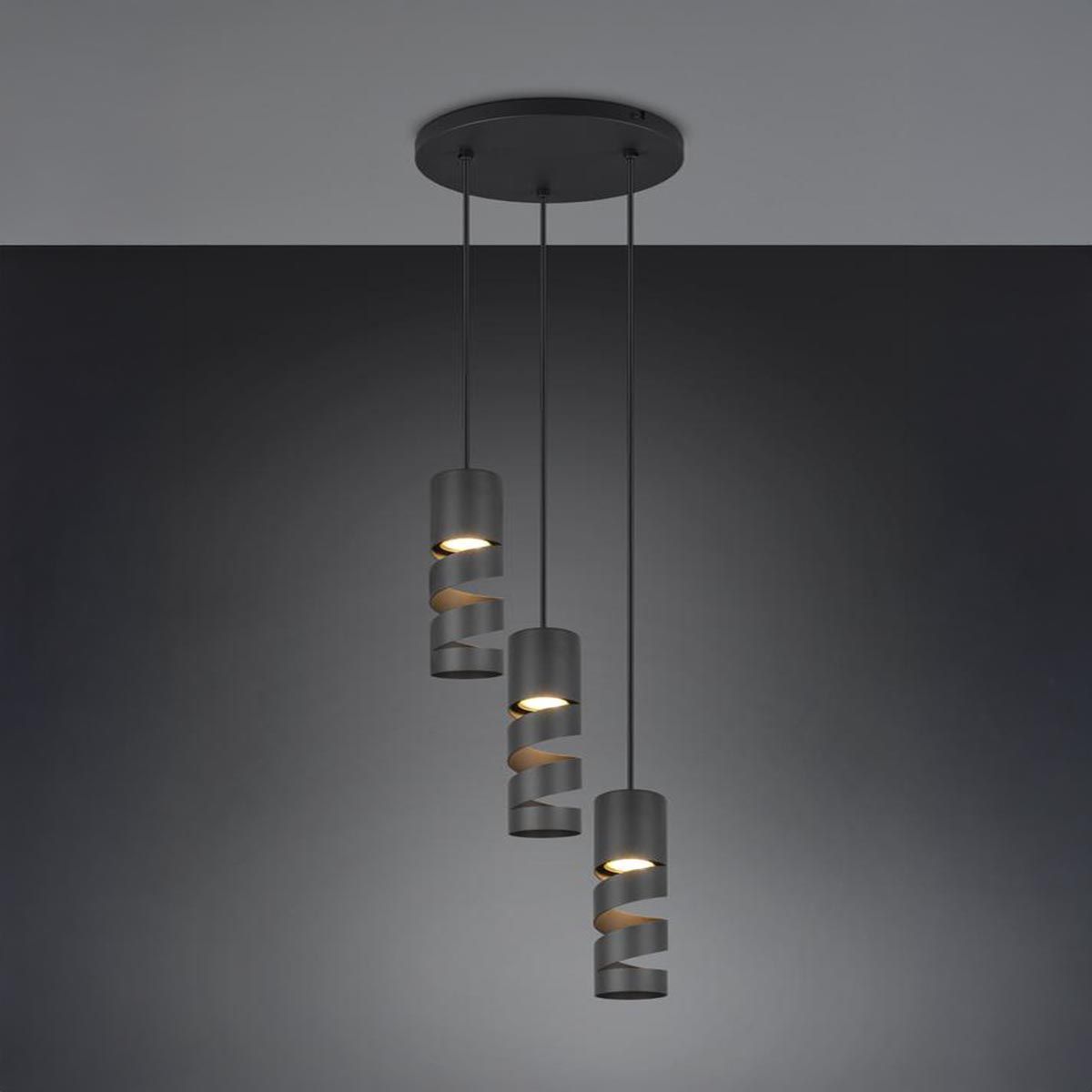 Kronleuchter & Deckenlampen: Pendelleuchte, Schwarz, 3 Spots, 28 cm Ø – Neu (gemäss Beschreibung) aus Kreuzlingen von Smart-Light