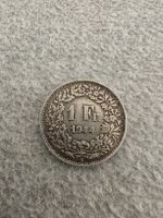 1 Fr. 1944 Silber Münze Helvetia guter Zustand