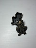 Vintage Schmuckdose Frosch Metall mit Ohrringen