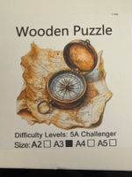 Wooden-Puzzle- Holzpuzzle-Navigationskompass 28x28cm