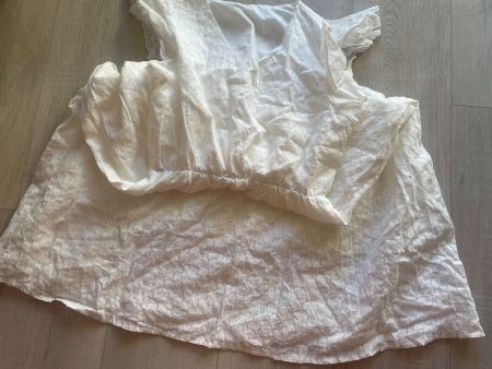 Sommerliches, weisses Kleid mit Lochstickerei, Grösse M