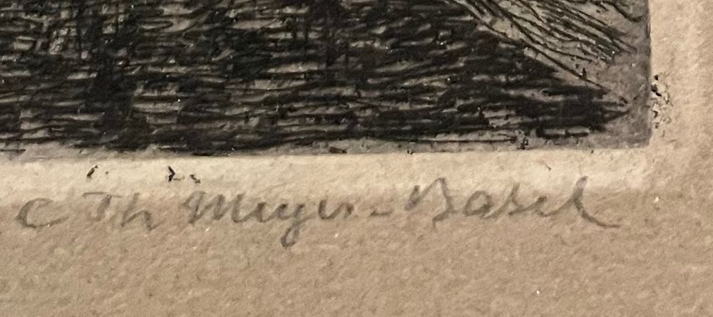 Radierung stammt von Carl Theodor Meyer, genannt MeyerBasel Kaufen