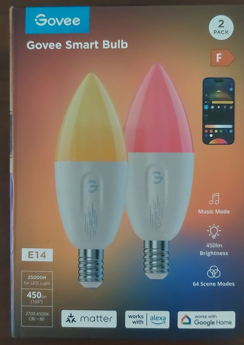 Govee Lampes: Govee Smart Bulb E14 450lm - Pack of 2 – Neuf (Voir description) à Zürich par fre_65tb