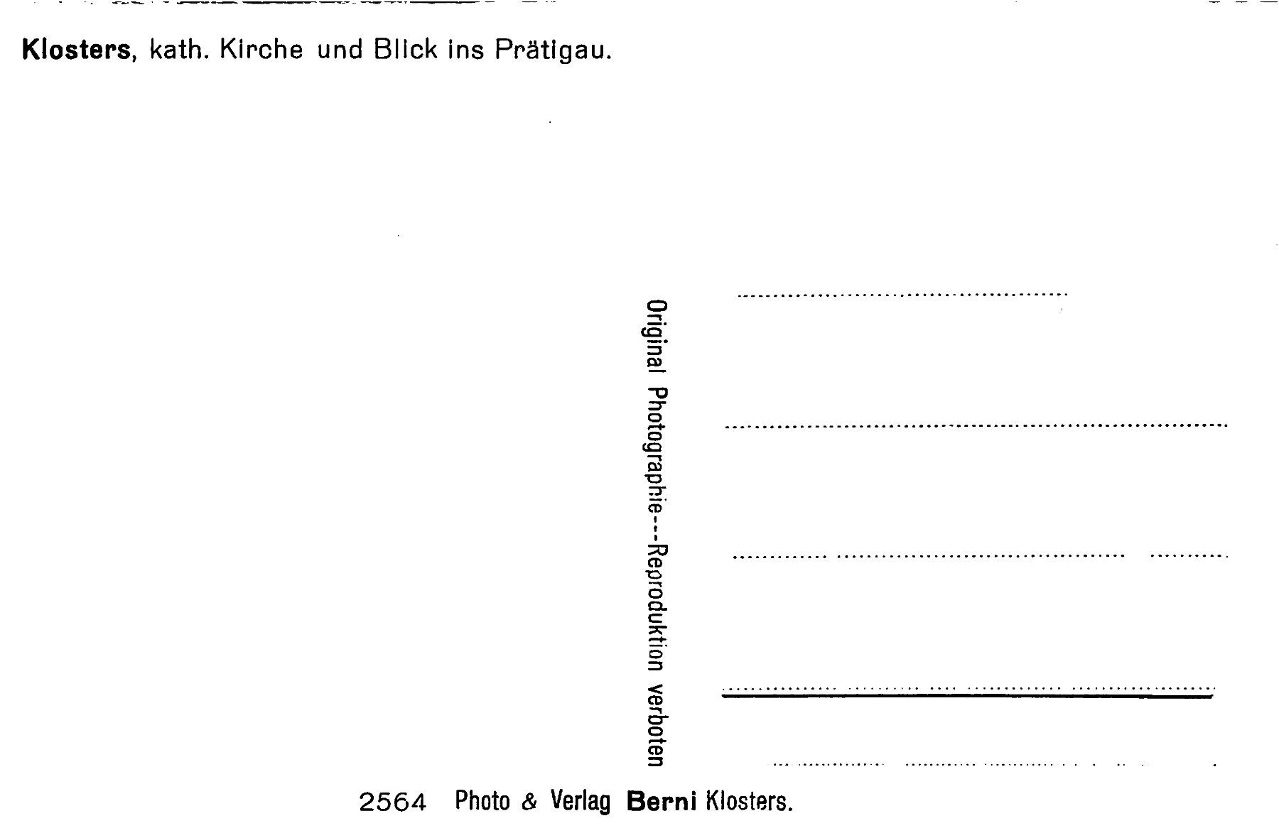 Ansichtskarten: 2x Klosters – Gebraucht aus Ottikon b.Kemptth. von Neptun1974 1