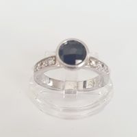 Schöner Damenring, Silber 925, Zirkonia, Grösse 16.2mm
