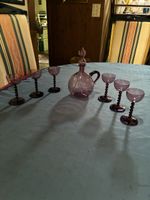 Liqueurservice violett (amethystfarben)