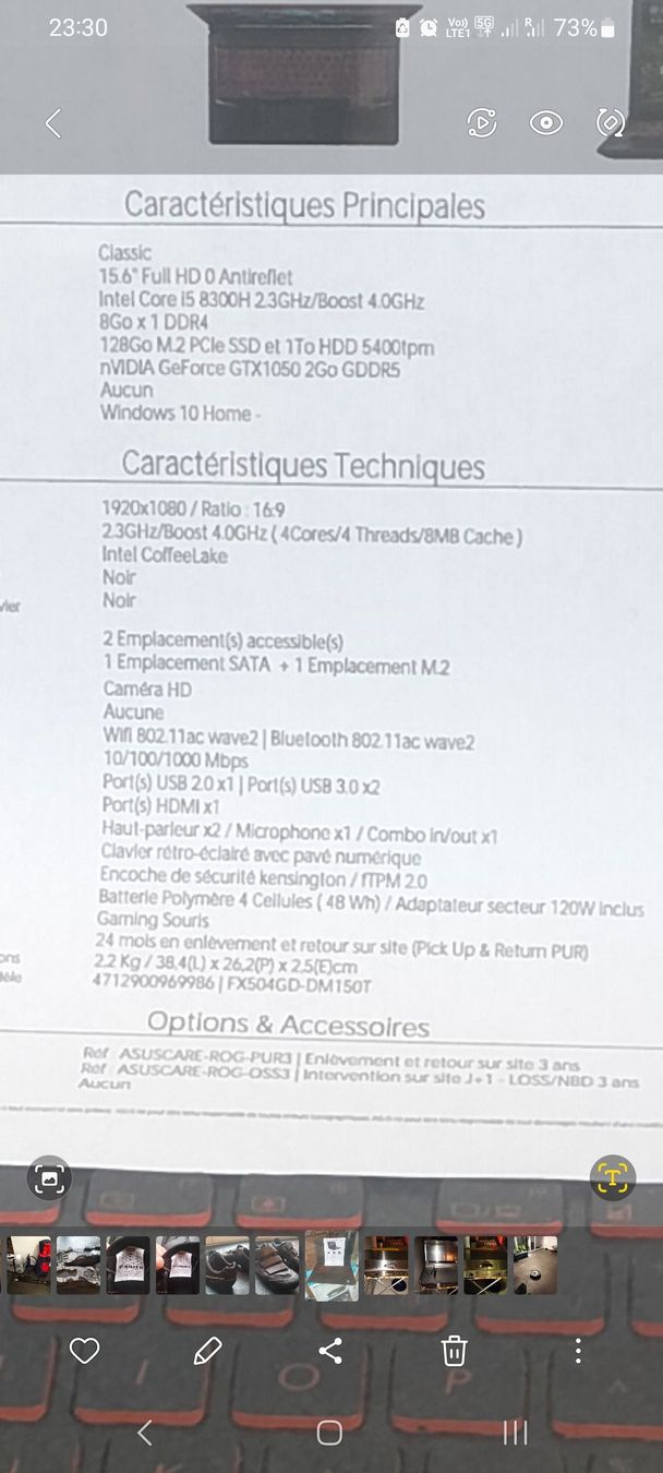 Asus Notebook: Vends ordinateur gaming Asus I5 – Usato da Biel/Bienne venduto da eca_79wj 9