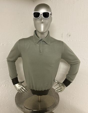 PULLOVER für Herren in OLIVGRÜN, Grösse 50 = M ...