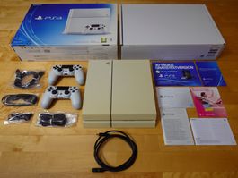 Sony® PlayStation 4 (PS4/weiss/500GB) OVP & zwei Controller