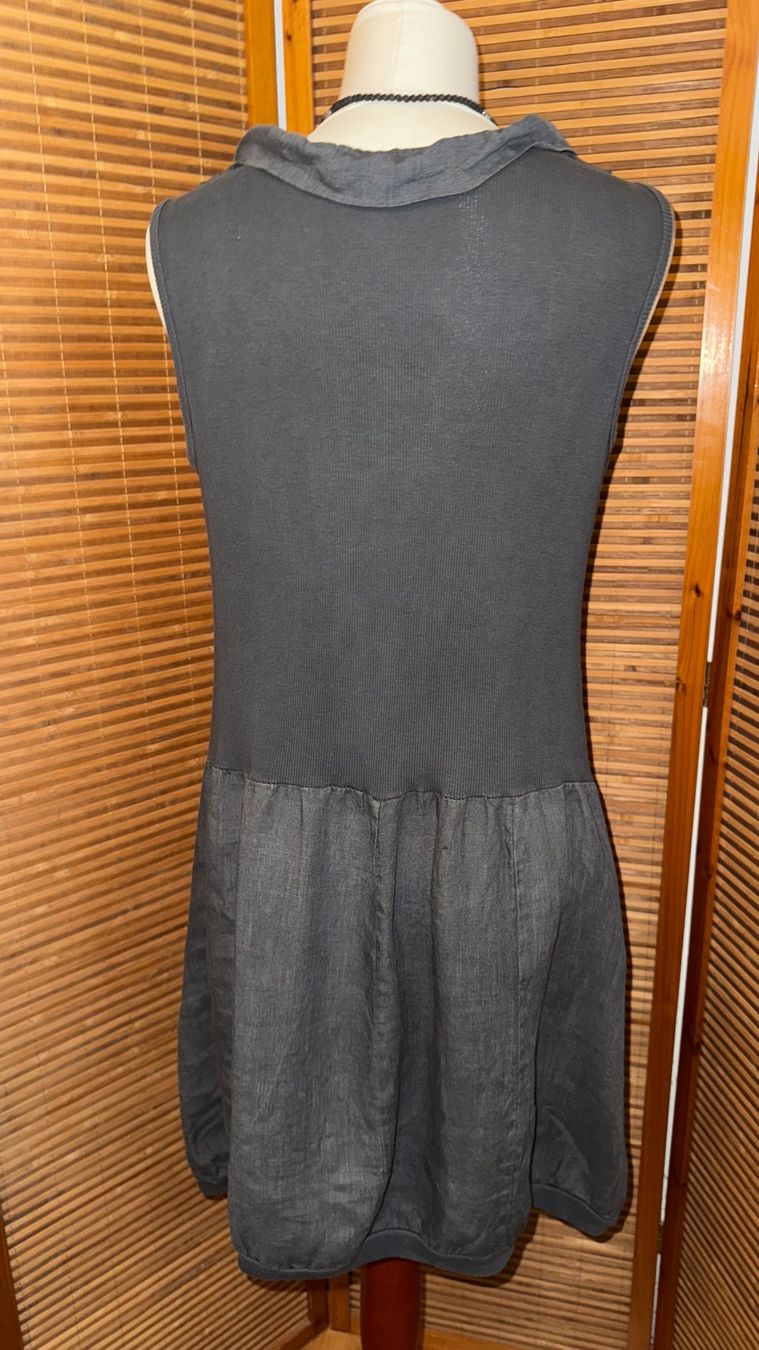 Vestiti: Leinenkleid mit Rüschen, schlammgrau, 38 – Usato da Gümligen venduto da morticiaaddams 2