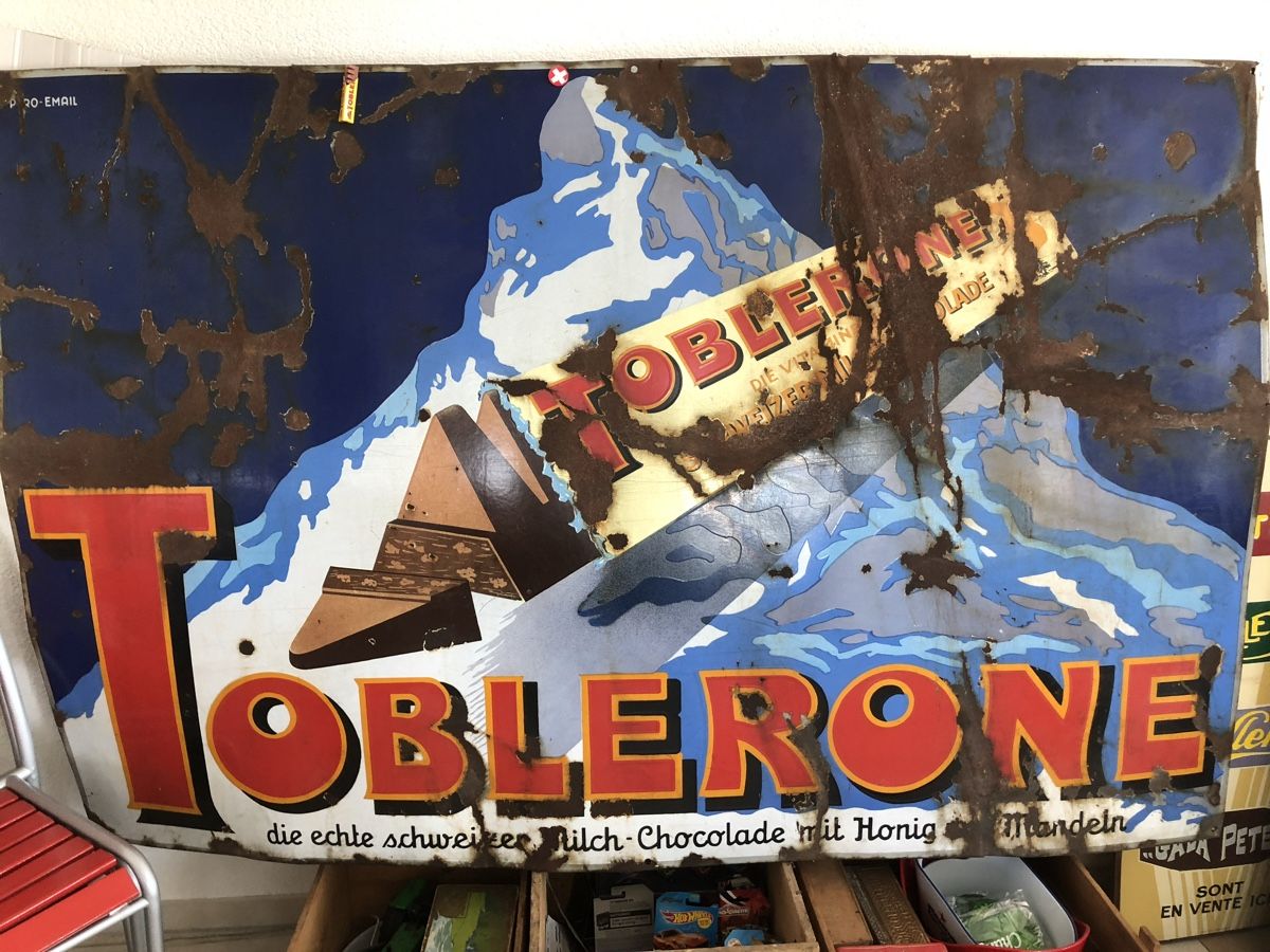 Toblerone Insegne: Toblerone plaque émaillée – Usato da Thierrens venduto da Bigla 4