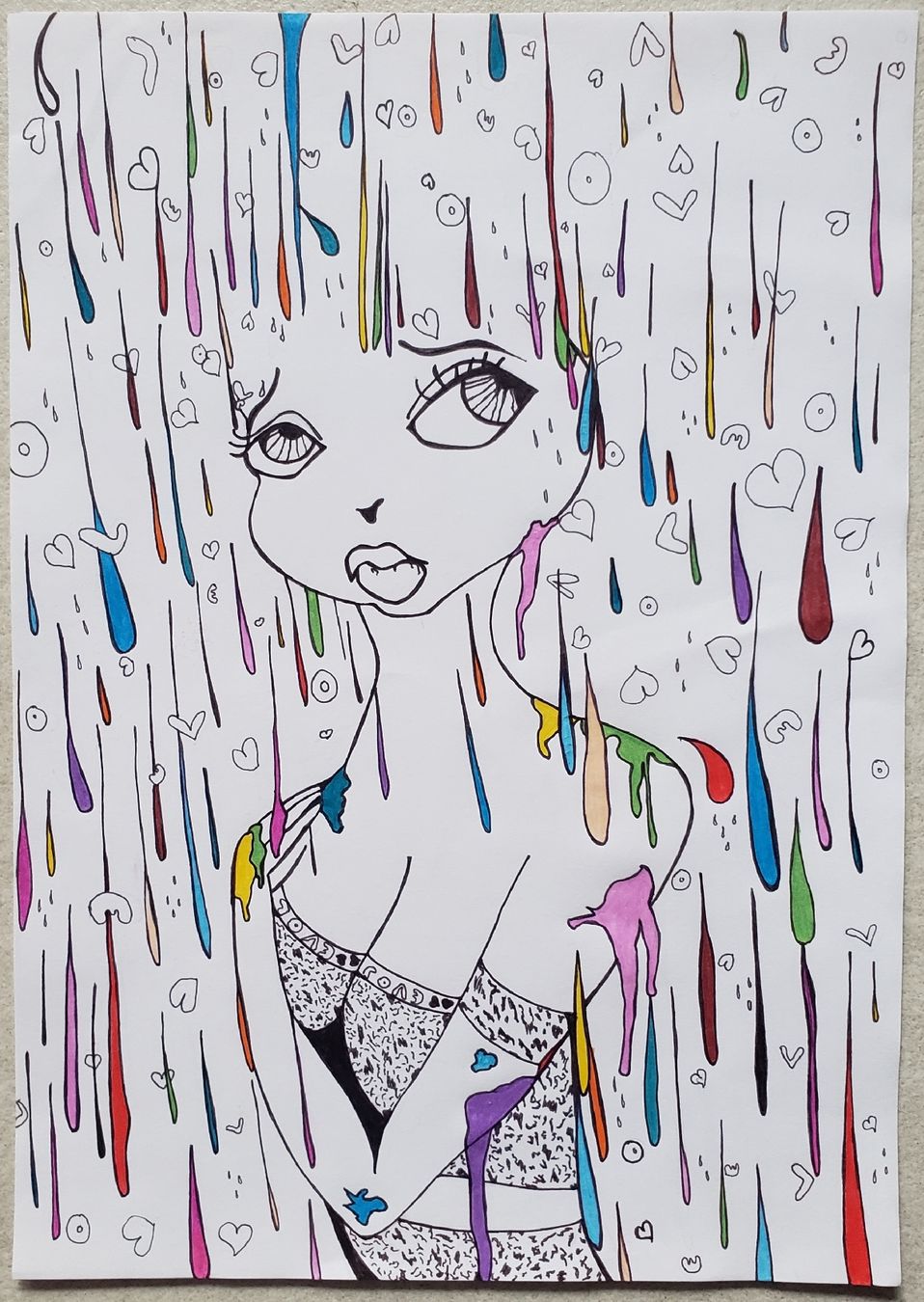 Foto & Immagini: Colored Rain – Nuovo (secondo la descrizione) da Ossingen venduto da Pattys_Art_Galerie