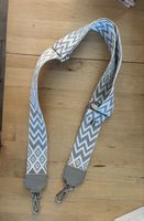 Taschenriemen gewebt grau weiss geometrisch verstellbar