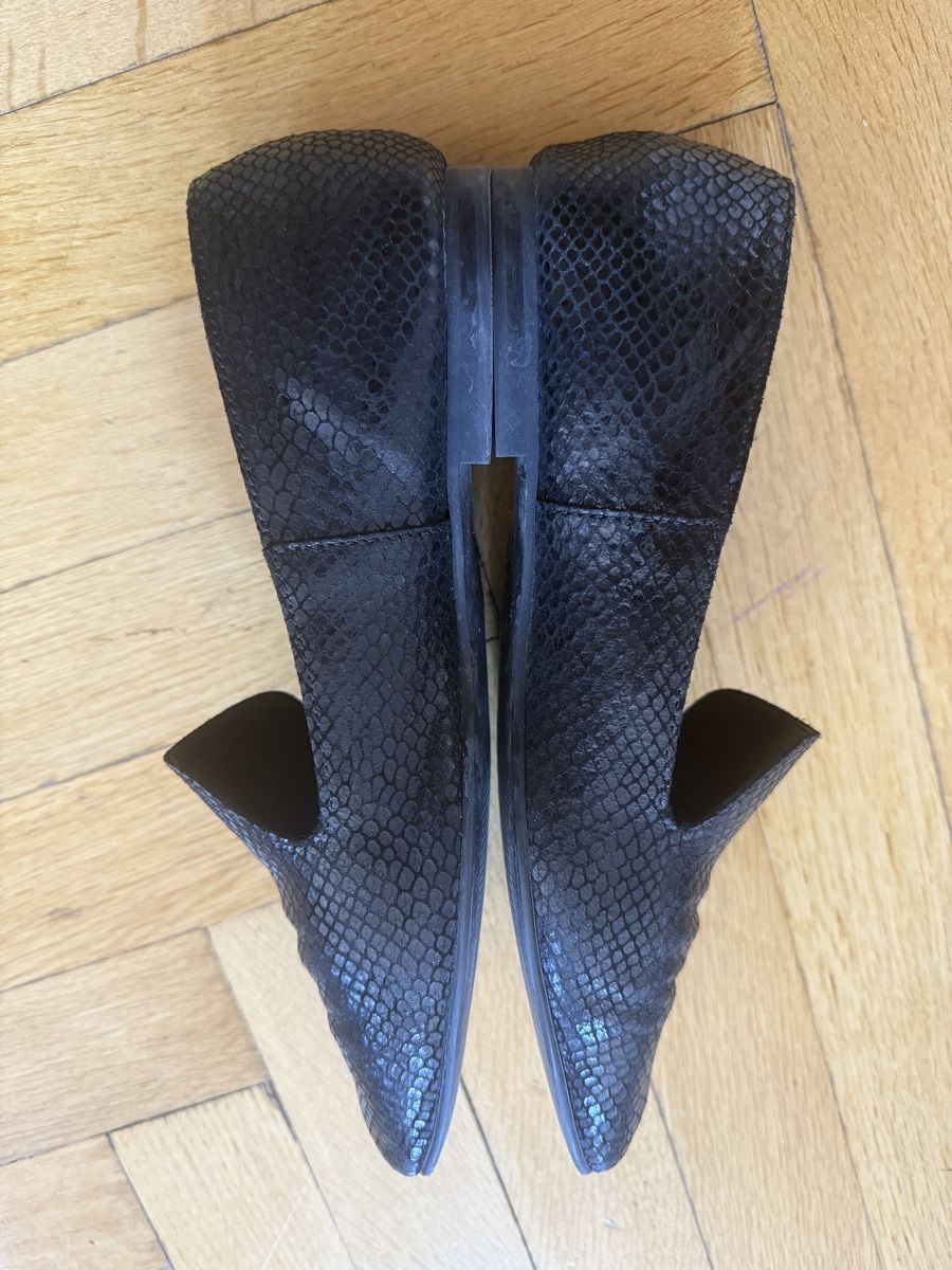 Scarpe da donna: Chaussures / Mocassins noirs Manor T.41 cuir python serpent – Usato da Lausanne venduto da Stephaniesdressing 6