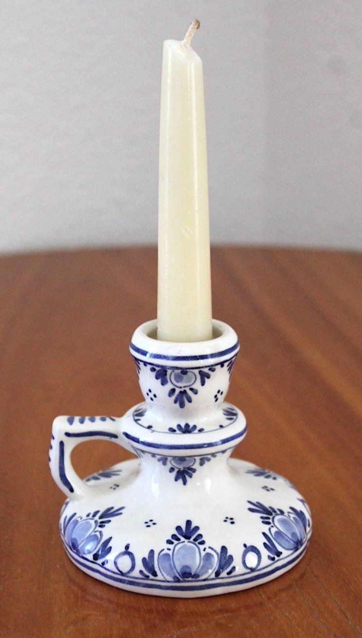 Portacandele: Vintage Delft Kerzenhalter – Usato da Locarno venduto da fripui