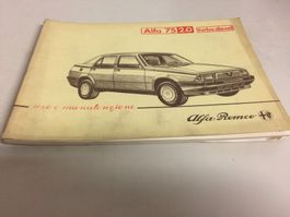 ALFA ROMEO Alfa 75 2.0 TD LIBRETTO USO E MANUTENZIONE 03/85
