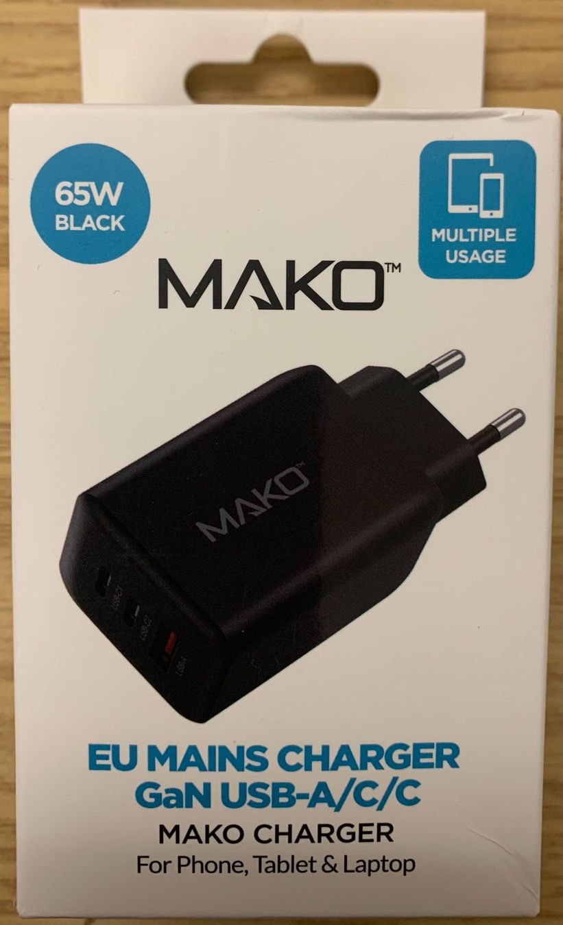Unità & Adattatore: MAKO - Power Lade-/Adapter 65W - 2xUSB-C & 1xUSB-A – Nuovo e nell'imballaggio originale da Gundetswil venduto da Egro100