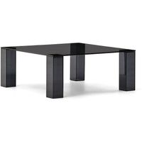 Couchtisch Adularia gehärtetes Glas dunkelgrau schwarz 85x85