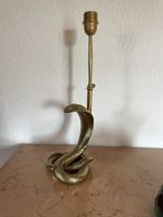 70er Jahre Vintage Lampenfuss Schlange Kobra messing
