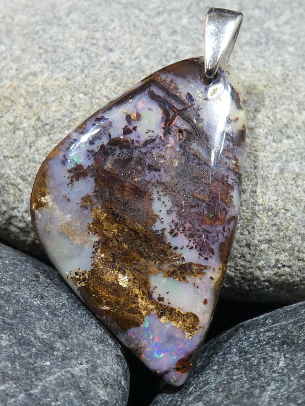 Ciondoli: Anhänger Boulder Opal. – Nuovo (secondo la descrizione) da Niederbüren venduto da Raphael014