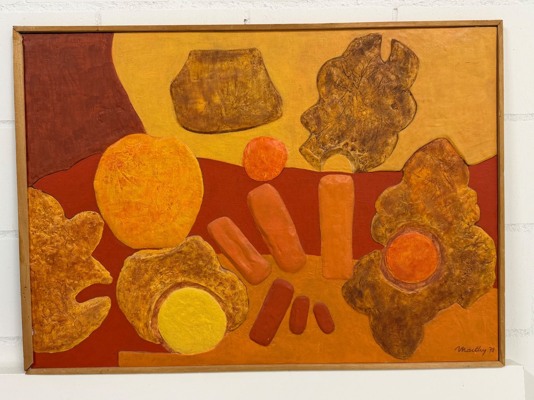 Dipinti: Abstrakte MARTHY 1978 Strukturierte Mixed Media Kunstwerk – Usato da Basel venduto da PAUL_ART