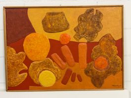 Abstrakte MARTHY 1978 Strukturierte Mixed Media Kunstwerk