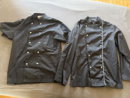 2X  Spilag Kochjacke Grösse 48 Schwarz Herren 