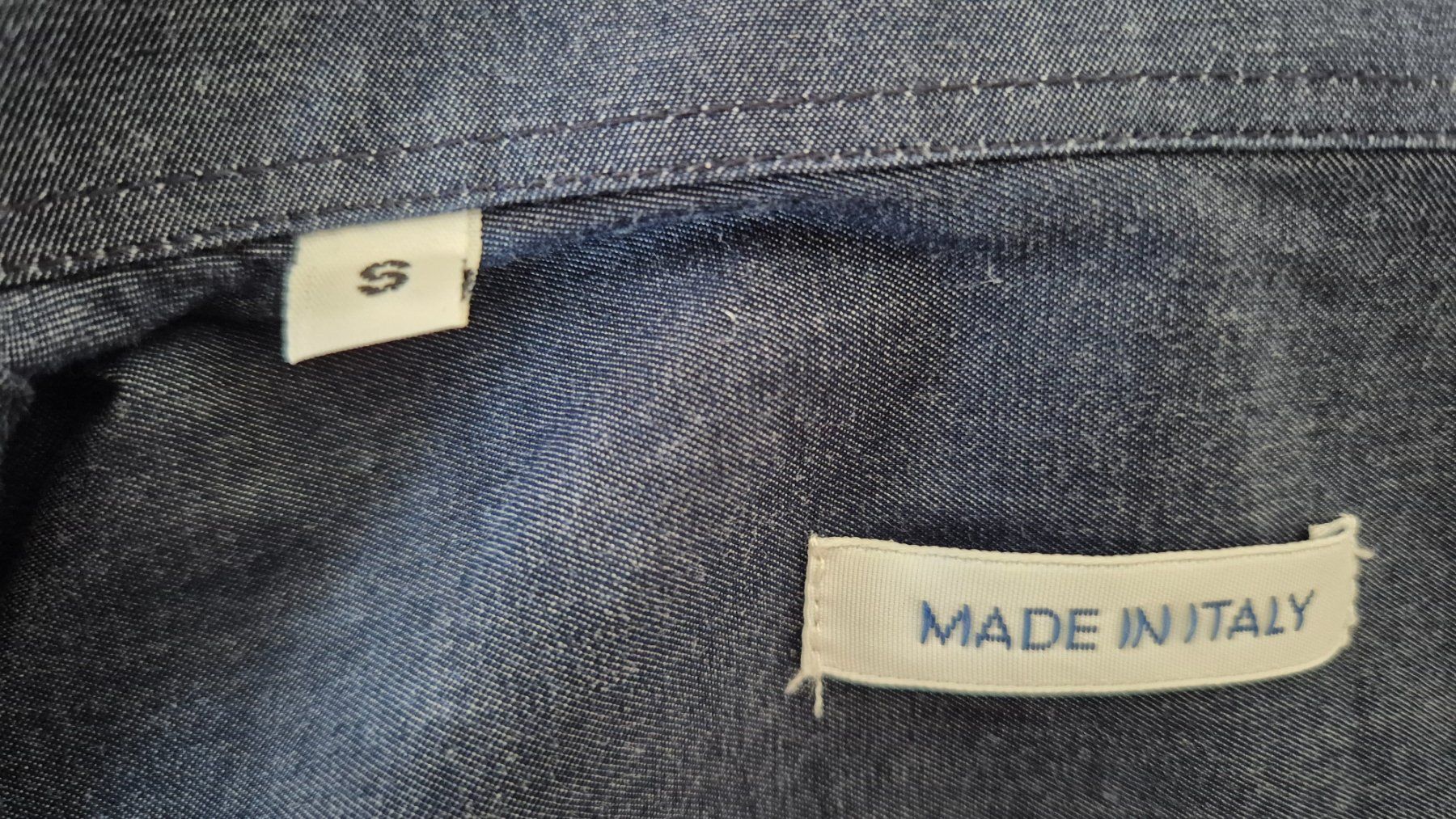 Camicie: Herrenhemd blau gemustert Grösse S Elastico – Usato da Wängi venduto da Maur1 3