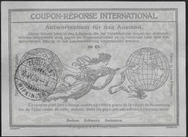 1909 Int. ANTWORTSCHEIN für Ausland IAS 01 o Zürich ab 1.-