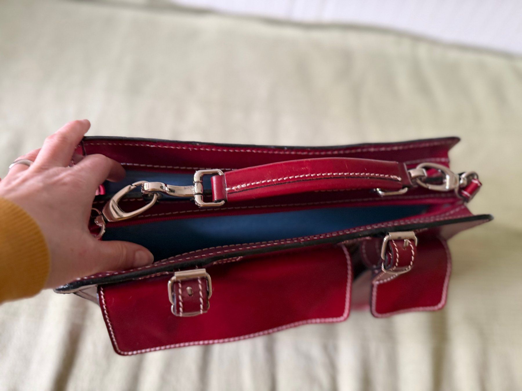 Borse da donna: Rote Lederhandtasche – Usato da St.Gallen venduto da luette 2