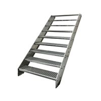 Stahltreppe 9 Stufen 60x171cm verzinkt
