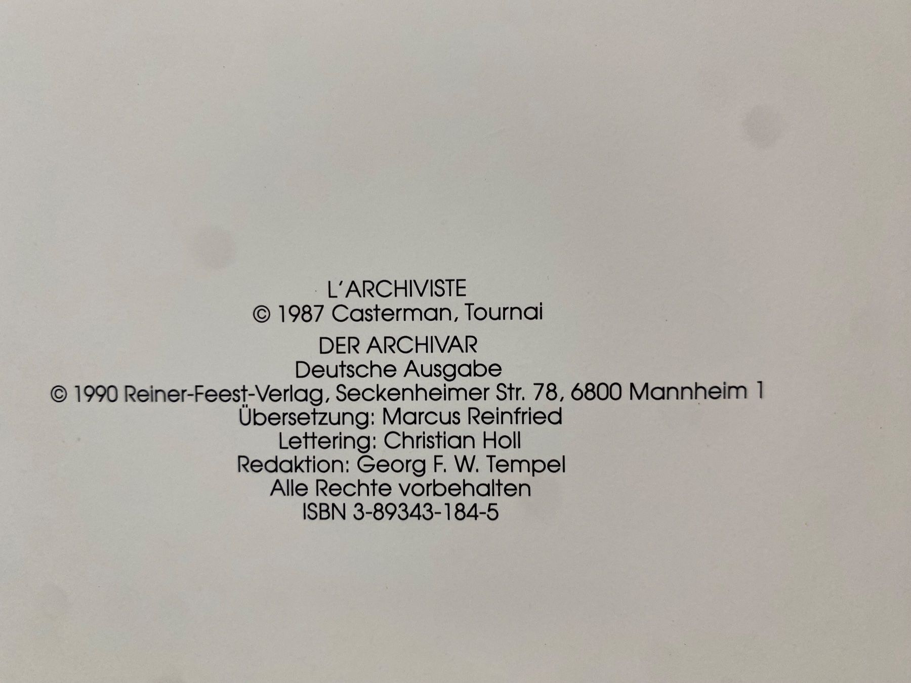 Fumetti: DER ARCHIVAR Comics /Über-Grossband A3 Format! – Usato da Zuerich venduto da SonderArt-Wertgut 5
