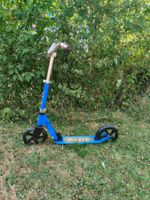 Tretroller/Trottinett Micro blau gebraucht, grosse Räder