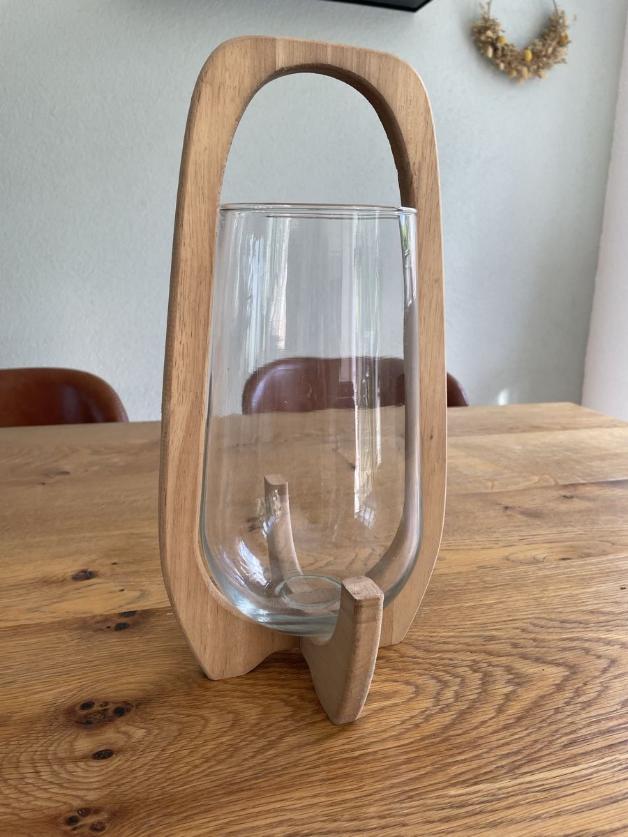 Lanterne: Windlicht Holz 34cm hoch – Usato da Niederbüren venduto da poschti 1