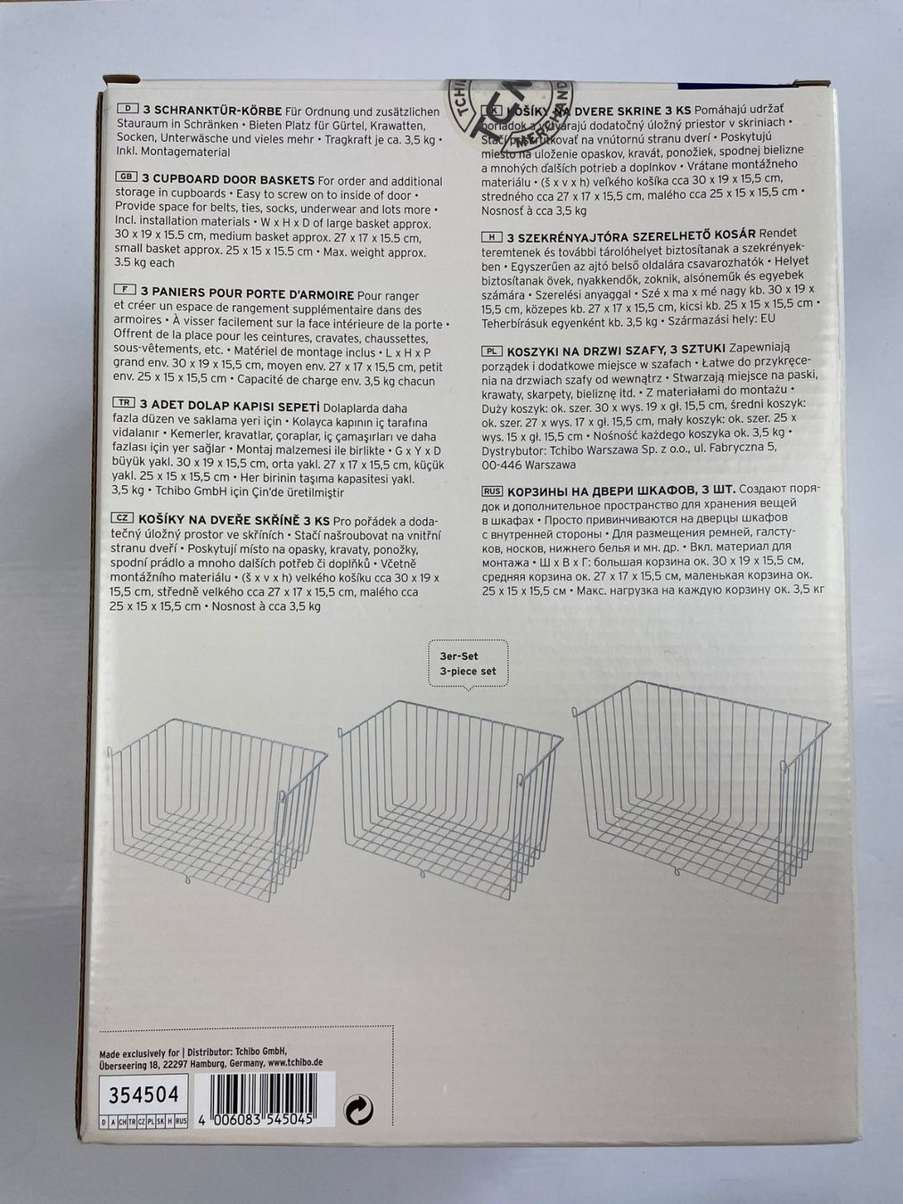 Sonstiges für Haushalt & Wohnen: Tchibo Schranktür-Körbe - 3 Stk. – Neu und originalverpackt aus Wängi von LiqKojote 3