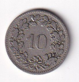 Tutti le monete: 10 Rappen 1907 rar – Usato da Neuchâtel venduto da karlpierrino 1