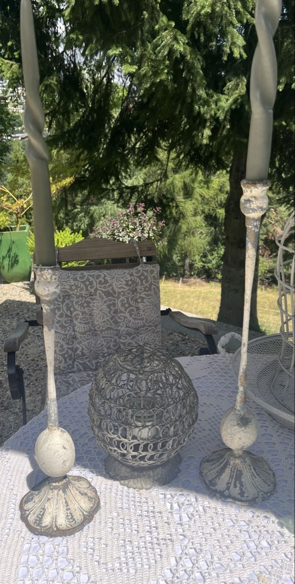 Kerzenständer: 2 bougeoirs et lanterne shabby chic  – Gebraucht aus Ovronnaz von fra_n8h8 1